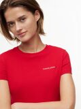 Κόκκινο T-Shirt Jersey Σε Στενή Γραμμή  Γυναίκες