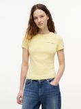 Κίτρινο T-Shirt Jersey Σε Στενή Γραμμή  Γυναίκες