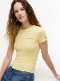 Κίτρινο T-Shirt Jersey Σε Στενή Γραμμή  Γυναίκες