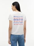 Άσπρο T-Shirt Με Στρογγυλή Λαιμόκοψη Και Μοτίβο Στην Πλάτη  Γυναίκες