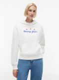 Άσπρο Hoody Σε Γραμμή Boxy Και Λογότυπο Στην Πλάτη  Γυναίκες