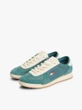 Multi Retro Leather Mixed Texture Serrated Trainers  Men