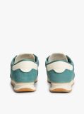 Multi Retro Leather Mixed Texture Serrated Trainers  Men
