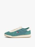 Multi Retro Leather Mixed Texture Serrated Trainers  Men