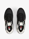 Black Suede Mixed Texture Trainers  Men