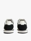 Black Suede Mixed Texture Trainers  Men