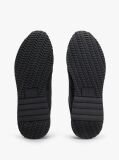 Black Suede Mixed Texture Trainers  Men