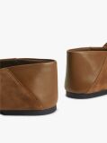 Brown Suede Buckle Square Toe Ballerinas  Women