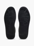 Black Pebble Grain Court Trainers  Men