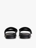 Black Premium Leather Cutout Sandals  Men