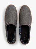 Black Linen Chambray Espadrilles  Men