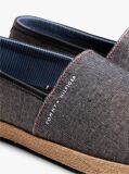 Black Linen Chambray Espadrilles  Men