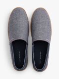 Blue Linen Chambray Espadrilles  Men