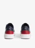 Blue Signature Colour-Blocked Leather Court Trainers  Men