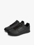 Μαύρο Δερμάτινα Sneakers Με Λογότυπο  Άνδρες