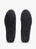 Μαύρο Δερμάτινα Sneakers Με Λογότυπο  Άνδρες
