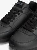Μαύρο Δερμάτινα Sneakers Με Λογότυπο  Άνδρες