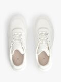 White Lightweight Mixed Texture Trainers  Men