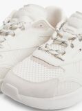 White Lightweight Mixed Texture Trainers  Men