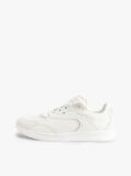 White Lightweight Mixed Texture Trainers  Men