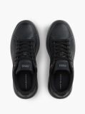 Black Chunky Leather Sneakers  Men