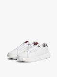 White Chunky Leather Sneakers  Men