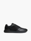 Μαύρο TH Monogram Δερμάτινα Runner Sneakers  Άνδρες