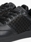 Μαύρο TH Monogram Δερμάτινα Runner Sneakers  Άνδρες