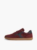 Red Suede Mixed Texture Sneakers  Men