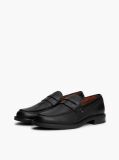 Μαύρο Δερμάτινα Loafers Με Ανάγλυφο Φινίρισμα  Άνδρες