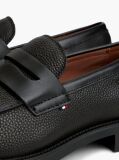 Μαύρο Δερμάτινα Loafers Με Ανάγλυφο Φινίρισμα  Άνδρες