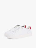 Multi Leather Metallic Logo Cupsole Trainers  Women