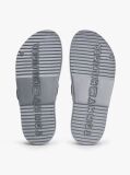 Grey Double Strap Enamel Flag Slides  Women