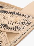 Beige Raffia TH Monogram Espadrille Mules  Women