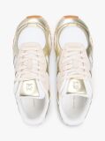 Multi Mixed Texture Metallic Trainers With Leather  Women
