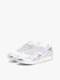 Silver Mixed Texture Metallic Trainers With Leather  Women