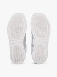 Silver Mixed Texture Metallic Trainers With Leather  Women
