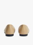 Beige TH Monogram Plaque Leather Ballerinas  Women