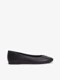 Black TH Monogram Plaque Leather Ballerinas  Women