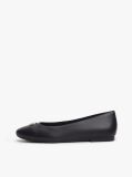 Black TH Monogram Plaque Leather Ballerinas  Women