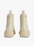 Beige Rubberised Flag Cleat Rain Boots  Women