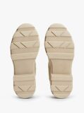 Beige Rubberised Flag Cleat Rain Boots  Women