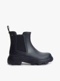 Blue Rubberised Flag Cleat Rain Boots  Women