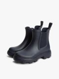 Blue Rubberised Flag Cleat Rain Boots  Women