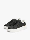 Μαύρο Δερμάτινα Sneakers Με Μονόγραμμα TH  Γυναίκες