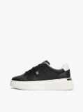 Μαύρο Δερμάτινα Sneakers Με Μονόγραμμα TH  Γυναίκες