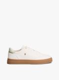 Beige TH Monogram Leather Trainers  Women