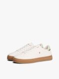 Beige TH Monogram Leather Trainers  Women