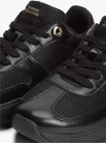 Black TH Monogram Mixed Texture Leather Trainers  Women