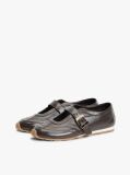 Brown Leather Mary Jane Trainers  Women
